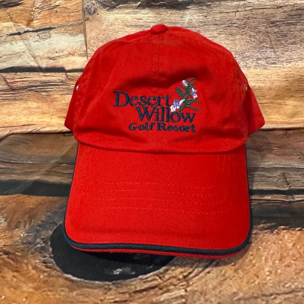 Imperial Desert Willow Golf Resort Hat Men's Adjustable Red Cotton Cap